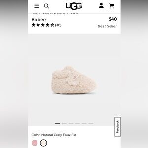 Brand new Bixbee Ugg baby shoes 0-6 months